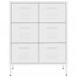 Preview: Schubladenschrank Weiß 80x35x101,5 cm Stahl