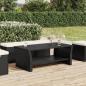 Preview: ARDEBO.de - Couchtisch Schwarz 100x50x40 cm Poly Rattan