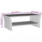 Preview: Couchtisch Schwarz 100x50x40 cm Poly Rattan