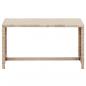 Preview: ARDEBO.de - Couchtisch Beige 70x40x38 cm Poly Rattan