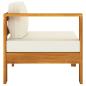 Preview: 8-tlg. Garten-Lounge-Set mit Creme Auflagen Massivholz Akazie