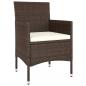 Preview: 5-tlg. Garten-Lounge-Set Poly Rattan Braun