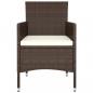 Preview: 5-tlg. Garten-Lounge-Set Poly Rattan Braun