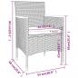 Preview: 5-tlg. Garten-Essgruppe Poly Rattan & Massivholz Akazie Grau