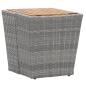 Preview: 5-tlg. Garten-Bistro-Set Poly Rattan & Massivholz Akazie Grau