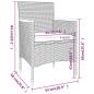 Preview: 5-tlg. Garten-Bistro-Set Poly Rattan & Massivholz Akazie Grau