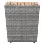 Preview: 5-tlg. Garten-Bistro-Set Poly Rattan & Massivholz Akazie Grau