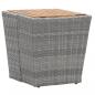 Preview: 5-tlg. Garten-Bistro-Set Poly Rattan & Massivholz Akazie Grau