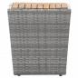 Preview: 5-tlg. Garten-Bistro-Set Poly Rattan & Massivholz Akazie Grau