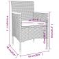 Preview: 5-tlg. Garten-Essgruppe Poly Rattan und Hartglas Schwarz