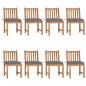 Preview: ARDEBO.de - Gartenstühle 8 Stk. mit Kissen Massivholz Teak