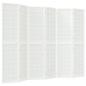Preview: 6-tlg. Paravent Japanischer Stil Faltbar 240x170 cm Weiß