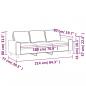 Preview: 3-Sitzer-Sofa Dunkelgrau 180 cm Stoff