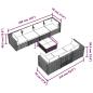 Preview: 8-tlg. Garten-Lounge-Set mit Kissen Poly Rattan Schwarz