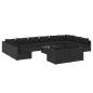 Preview: 13-tlg. Garten-Lounge-Set mit Kissen Schwarz Poly Rattan