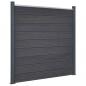Preview: Zaunelement-Set Grau 872x186 cm WPC