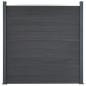 Preview: Zaunelement-Set Grau 872x186 cm WPC