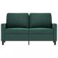 Preview: 2-Sitzer-Sofa Dunkelgrün 120 cm Samt
