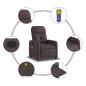 Preview: Massagesessel Dunkelbraun Stoff