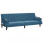 Preview: Schlafsofa mit Armlehnen Blau Samt