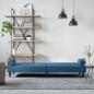 Preview: Schlafsofa mit Armlehnen Blau Samt