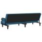 Preview: Schlafsofa mit Armlehnen Blau Samt