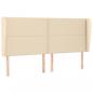 Preview: Boxspringbett mit Matratze Creme 180x200 cm Stoff