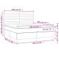 Preview: Boxspringbett mit Matratze & LED Creme 160x200 cm Stoff