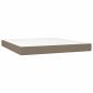 Preview: Boxspringbett mit Matratze Taupe 160x200 cm Stoff