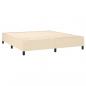 Preview: Boxspringbett mit Matratze & LED Creme 180x200 cm Stoff