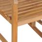 Preview: Schaukelstuhl mit Hellgrünem Kissen Massivholz Teak