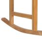 Preview: Schaukelstuhl mit Hellgrünem Kissen Massivholz Teak