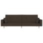Preview: Schlafsofa 2-Sitzer mit 2 Kissen Dunkelbraun Stoff