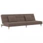 Preview: Schlafsofa 2-Sitzer mit 2 Kissen Taupe Stoff