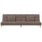 Preview: Schlafsofa 2-Sitzer mit 2 Kissen Taupe Stoff