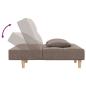 Preview: Schlafsofa 2-Sitzer mit 2 Kissen Taupe Stoff