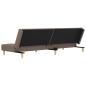 Preview: Schlafsofa 2-Sitzer mit 2 Kissen Taupe Stoff
