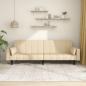Preview: ARDEBO.de - Schlafsofa 2-Sitzer mit 2 Kissen Creme Stoff