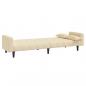 Preview: Schlafsofa 2-Sitzer mit 2 Kissen Creme Stoff