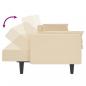 Preview: Schlafsofa 2-Sitzer mit 2 Kissen Creme Stoff