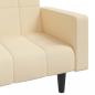 Preview: Schlafsofa 2-Sitzer mit 2 Kissen Creme Stoff