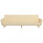 Preview: Schlafsofa 2-Sitzer Creme Stoff