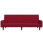 Preview: ARDEBO.de - Schlafsofa 2-Sitzer Weinrot Samt