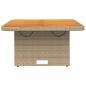 Preview: Gartentisch Beige 80x80x71 cm Poly Rattan und Akazienholz