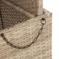 Preview: Gartentisch Beige 80x80x71 cm Poly Rattan und Akazienholz