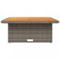 Preview: Gartentisch Grau 110x110x71 cm Poly Rattan und Akazienholz