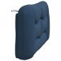 Preview: Kopfteil-Kissen Blau 140 cm Stoff