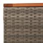 Preview: Gartentisch Grau 55x55x37 cm Poly Rattan und Akazienholz