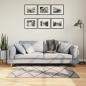 Preview: ARDEBO.de - Shaggy-Teppich Hochflor Modern Beige Anthrazit 120x120 cm
