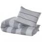 Preview: Bettwäsche-Set Grau 225x220 cm Baumwolle